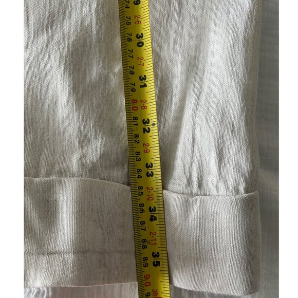 Wilfred Aritzia Linen Blend Tie Front Button Fly Light Taupe Trouser Pants Sz 10 - Picture 6 of 8